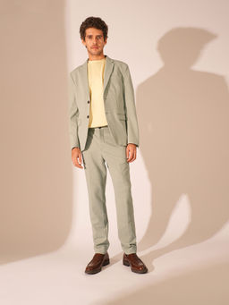 Selected - Green Solid Slim Fit Trouser