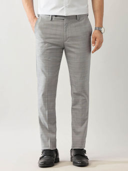 Arrow - Grey Checks Slim Fit Trouser
