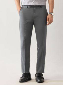 Arrow - Grey Solid Slim Fit Trouser