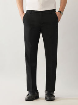 Arrow - Black Solid Regular Fit Trouser
