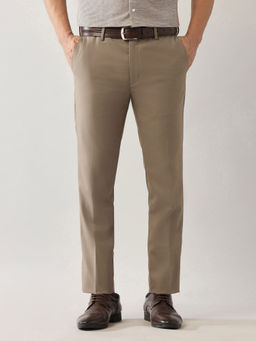 Arrow - Brown Solid Slim Fit Trouser