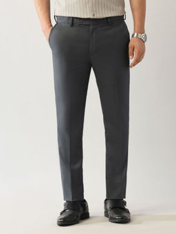Arrow - Grey Solid Slim Fit Trouser