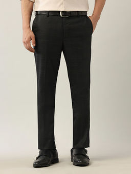 Arrow - Black Checks Regular Fit Trouser