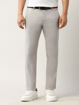 Arrow Sports - Grey Solid Slim Fit Trouser
