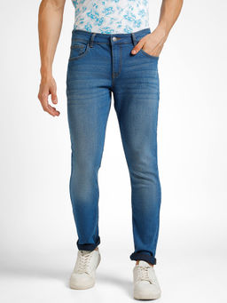 Urbano Fashion - Men Blue Regular Fit Washed Jeans Stretchable