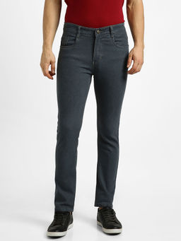 Urbano Fashion - Men Grey Slim Fit Washed Jeans Stretchable