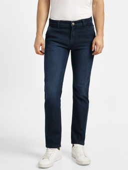 Urbano Fashion - Men Carbon Blue Regular Fit Washed Jeans Stretchable