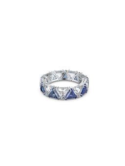 SWAROVSKI - Blue Rhodium Plated Ring (52)