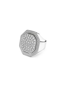 SWAROVSKI - White Rhodium Plated Ring (55)