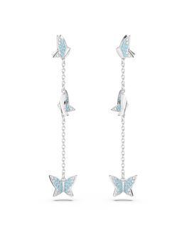 SWAROVSKI - Blue Rhodium Plated Drops & Danglers
