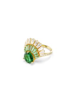 SWAROVSKI - Green Rhodium Plated Rings (60)