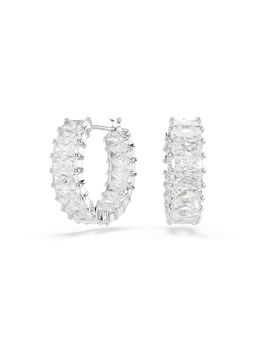 SWAROVSKI - White Rhodium Plated Hoops