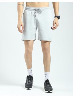 Rock.it - Men Grey Solid Cotton Blend Regular Fit Shorts