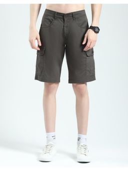 Monte Carlo - Men Brown Solid Cotton Blend Regular Fit Shorts