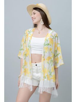 PURYS - Floral Print Kimono