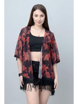 PURYS - Floral Print Kimono