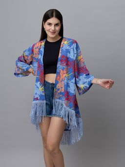 PURYS - High-Low Casual Printed Kimono