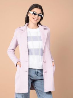 CRIMSOUNE CLUB - Women Purple Mid-Thigh Length Overcoat