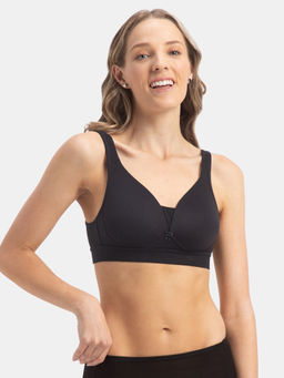 Jockey - 1856 Wirefree Padded Soft Touch Microfiber Elastane T-Shirt Bra - Black