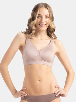 Jockey - 1856 Wirefree Padded Soft Touch Microfiber Elastane T-Shirt Bra - Mocha
