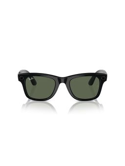 Ray-Ban Meta - Square Unisex G-15 Green Lens Black Frame Sunglasses - 0RW4006601/7150 (50)