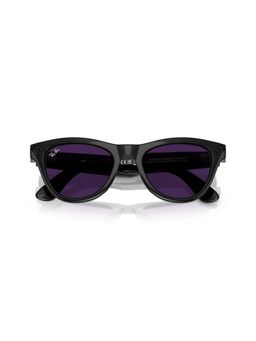 Ray-Ban Meta - Skyler Unisex Clear-Amethyst Lens Black Frame Sunglasses - 0RW4010601/CH52 (52)
