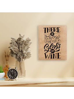 Itsy Bitsy - Vintage Wall Decor Art There Is Always Time for a Glass of Wine 8x10 Inch