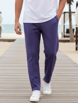 Bewakoof - Men's Solid Blue Track Pant