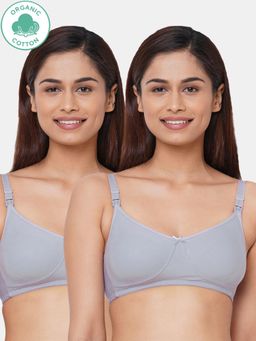 Inner Sense - Bamboo Cotton Non-Padded Full-Coverage Side Support Maternity Bra (Pack Of 2)