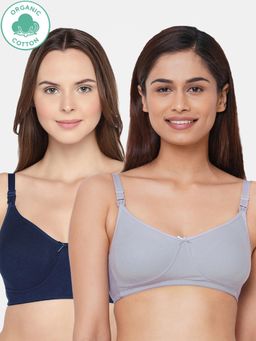 Inner Sense - Bamboo Cotton Non-Padded Full-Coverage Side Support Maternity Bra (Pack Of 2)