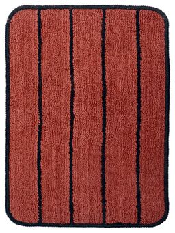 Saral Home - Maroon Polypropylene Anti Skid Bathmat - 45X60 cm