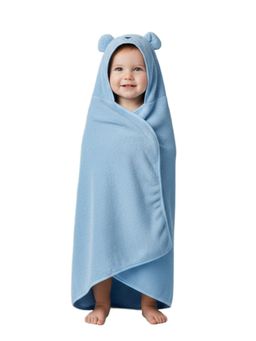 Creeva - Cuddle Baby Hooded Bath Towel - Baby Blue (L)