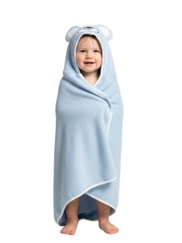 Creeva - Cuddle Baby Hooded Bath Towel - Light Blue (L)