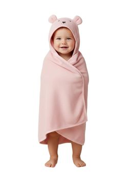 Creeva - Cuddle Baby Hooded Bath Towel - Baby Peach (L)