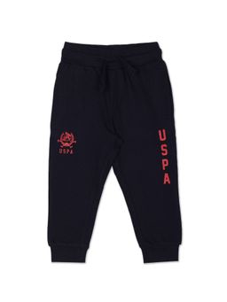 U.S. POLO ASSN. - Boys Navy Drawstring Waist Solid Joggers