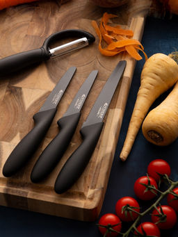 Viners - Black Premium 4-Piece Peel & Prep Knives