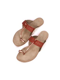 SANDALWALI - Arya Red And Gold Kolhapuri