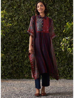 Lakshita - Maroon Printed Rayon Dress For Women