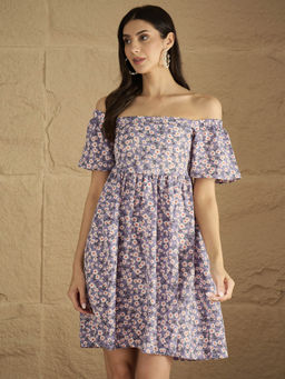 Varanga - A Stunning Off-Shoulder Dress With Flared Sleeves