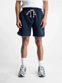 EVERDION - Navy Blue Solid Shorts