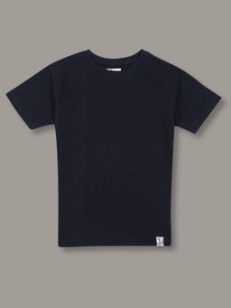 Jumping Joey - Boys Solid Navy Regular Fit T-Shirt