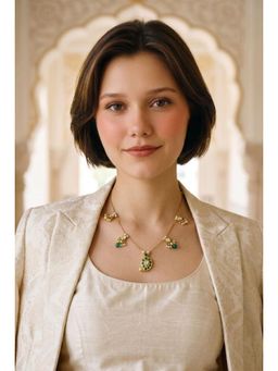 AMAARA JEWELS - Reversable Teardrop Red Choker with Earrings