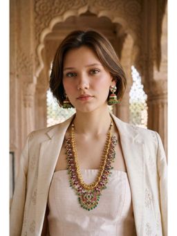 AMAARA JEWELS - Noorvana Multicolour Necklace with Earrings