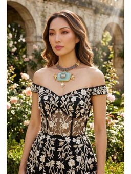 AMAARA JEWELS - Oceancrest Collar Blue Necklace with Earrings