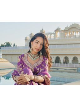 AMAARA JEWELS - Aqua Royale Splendour Blue Necklace with Earrings