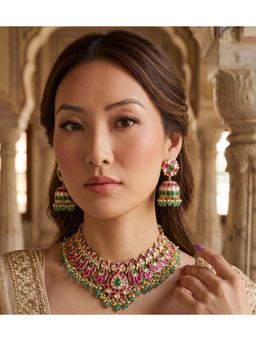 AMAARA JEWELS - Noora Multicolour Necklace with Earrings