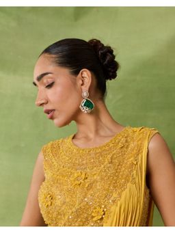 AMAARA JEWELS - Emerald Aura Drops Green Earrings