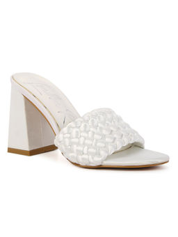 London Rag - Woven Off White Heels