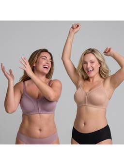 Rheal Curve - Full Coverage Seamless Bounce Control Minimizer Bra (Pack of 2)