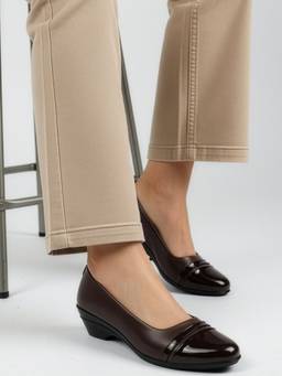 DENILL - Women Brown Block Heels